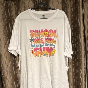 3/$30 White Graphic T-Shirt School was fun but it is time for some Sun 3X
